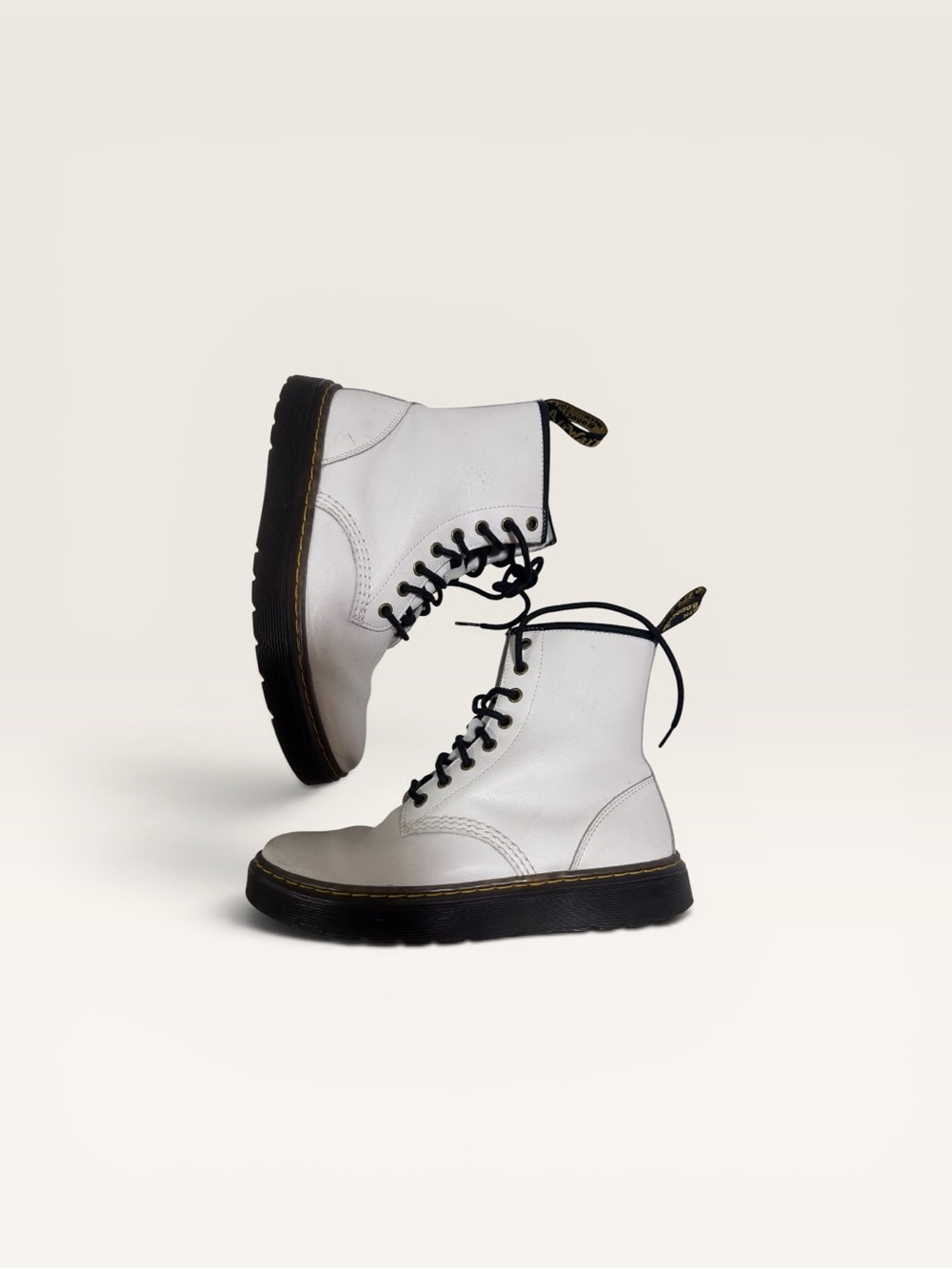 Dr. Martens 1460 White Leather Lace-Up Boots | Women’s 8 / Men’s 7